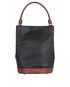 Bi-Colour Bucket, &pound;150, Handbags, Black/Bronze, Leather, Front view